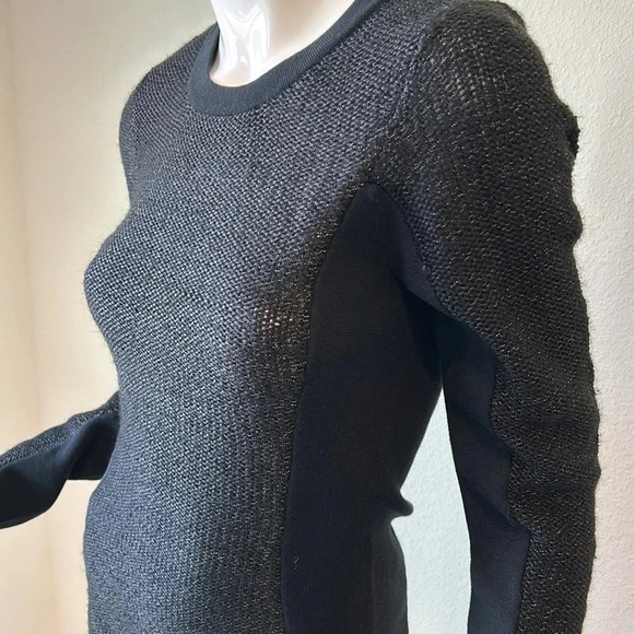 BCBGeneration Black/comb long sleeve sweater knit dress size M - Picture 3 of 12